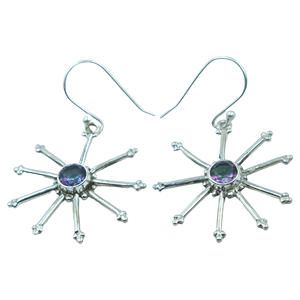 ต่างหูพลอยมิสติกโทแพซ เงินแท้ 925 ต่างหูแบบห้อย ต่างหูห้อยระย้า เครื่องประดับพลอยมิสติกโทแพซ ของขวัญสำหรับเธอ - Product Image 1