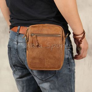 Sac banane élégant en cuir de vachette véritable, unisexe, avec fermeture éclair, sac de ceinture, sac bandoulière, sac de voyage pour hommes et femmes - Product Image 4