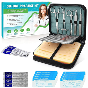 Nouvel arrivage : Kit d'entraînement médical de qualité supérieure pour la pratique de la suture manuelle, réutilisable, en acier inoxydable de qualité médicale - Product Image 1
