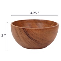 Mangkuk Salad & Alat Sajian Kayu Akasia Buatan Tangan Desain Rustic Besar Ramah Lingkungan Aman untuk Mesin Cuci Piring Dekorasi Meja Makan Rumah