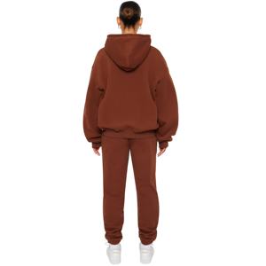 Survêtement d'hiver en coton et polyester écologique avec logo personnalisé pour femmes ensemble de jogging deux pièces - Product Image 6