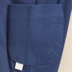 Body de manga larga de elastano de bambú orgánico de calidad superior con mallas con Cordón-Azul marino - Product Image 6