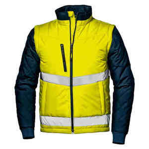 Chaqueta de Invierno de Seguridad Reflectante de Alta Visibilidad Personalizada para Hombre y Mujer, Chaqueta de Trabajo Acolchada de Lona, Cuello Alto, Transpirable y de Secado Rápido - Product Image 5
