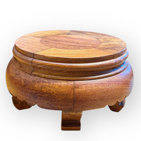Tabouret ottoman traditionnel haut fait main, écologique et durable pour la chambre à coucher, fabriqué en bois massif d'une seule pièce, mesure 14 cm