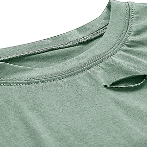 T-shirt personnalisé pour femme, coupe slim, respirant, coton et polyester, dernier design - Product Image 3