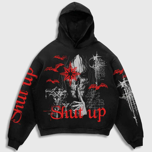 Sweat à capuche personnalisé avec logo, en molleton de coton, coupe ample, imprimé en sérigraphie - Product Image 1