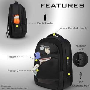 ซัพพลายเออร์ที่ดีที่สุด กระเป๋าเป้สะพายหลังสำหรับนักเรียน น้ำหนักเบา ระบายอากาศได้ดี มีหลายช่องใส่ของ ระบบสะพายไหล่สบาย ซิปเรียบลื่น โลโก้สั่งทำได้ ขายดี - Product Image 3