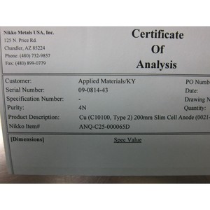 Nikko ANQ-C25-000065D, ทองแดง, 200 มม., Slim Cell - อุปกรณ์และชิ้นส่วนเซมิคอนดักเตอร์ระดับโลกที่เชื่อถือได้ - Product Image 5