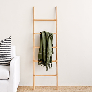 Handcrafted rattan <b>towel</b> rack boho vibe decorative ladder for hair salon home hotel <b>cheap</b> cost ladders - Product Image 5