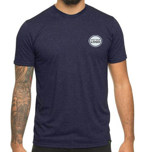 T-shirts personnalisés avec logo, mélange de 3 fibres (50% polyester, 25% coton, 25% rayonne), ultra doux, style vintage, col rond, pour homme. - Product Image 2
