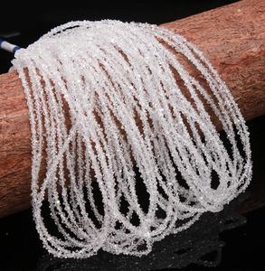 Perles en quartz diamant Herkimer blanc faites à la main, forme de pépites, 3,5 mm, 16 pouces, pour bagues de mariage et de fiançailles - Product Image 2