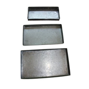 Bandejas de Servir Decorativas de Metal Galvanizado Estilo Rústico con Asas, Plato Ovalado Vintage de Zinc, Juego de Platos para Decoración del Hogar, Buen Precio - Product Image 5