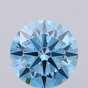 Diamante azul sintético de corte brillante redondo para la fabricación de joyas - Product Image 2