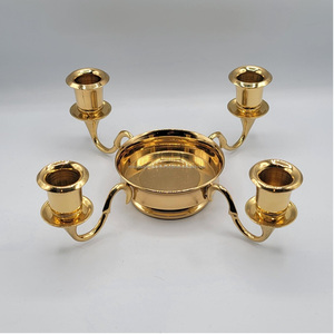 Heavy Duty Cast Metal Bowl Candle Holder • S-Curve 4-Cup Luxury Table <b>Runner</b> - Product Image 4