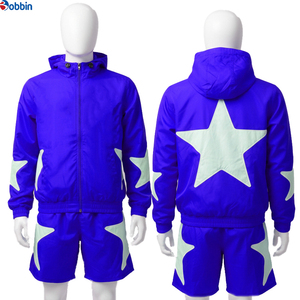 Custom Windbreaker Sports Shorts Jacket Tracksuit Reflective Zip Hoodie Printed <b>Men</b> Summer Plus Size Thermal Sets Two Piece - Product Image 5