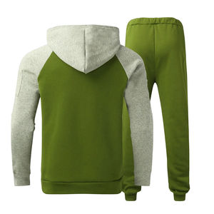 Sweat-shirt à capuche pour homme, couleur vert-gris, style streetwear, décontracté, manches longues, vêtements d'hiver, poche cachée, cordon de serrage - Product Image 2