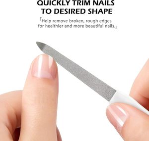 Lime à ongles professionnelle 1 pièce, lime à ongles en métal double face de haute qualité pour manucure et pédicure, logo personnalisé - Product Image 2
