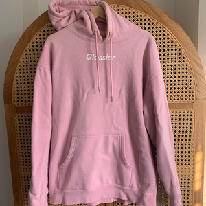 Sudadera con Capucha Rosa para Mujer, 100% Poliéster, Otoñal, Casual, Manga Larga, con Bolsillos, Logotipo Frontal, Secado Rápido, Marca Glossier - Product Image 2