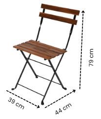 Meilleure offre du fabricant Ensemble de bistro en bois d'acacia au design minimaliste 5 pièces pour balcon, jardin, extérieur, école, entrepôt - Product Image 6