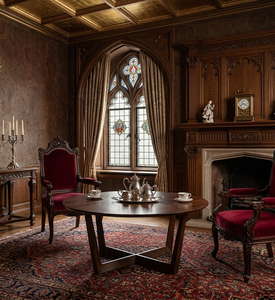 Woodgrad Living Designer Kireina Modern Coffee <b>Table</b> Authentic <b>Solid</b> <b>Wood</b> Construction Artistic Cross-Base Stylish Furniture - Product Image 6