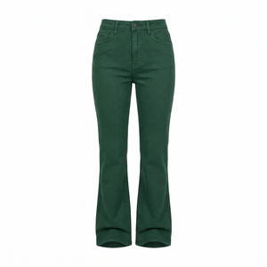 Jeans de mezclilla bootcut para mujer al por mayor, jeans de mezclilla con lavado a la piedra para mujer, jeans de mezclilla para marcas de moda - Product Image 4