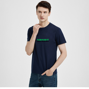 ไนมัตเสื้อยืดผ้าฝ้ายสีดำสำหรับผู้ชายพิมพ์ลายลำลองคอกลมแขนสั้นผ้าเจอร์ซีย์ทรงพอดีตัว - Product Image 5