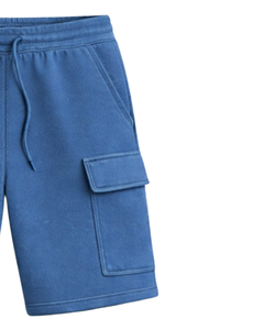 Pantalones Cortos Cargo Azul Cielo para Hombre, Cintura Elástica con Cordón, Estilo Casual Urbano, Múltiples Bolsillos, Pantalones Cortos de Verano, Logotipo Personalizado, Fabricante OEM - Product Image 2