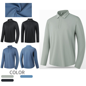 2026 New Style <b>Men's</b> <b>Long</b>-<b>Sleeved</b> Casual Sports POLO <b>Shirt</b> Outdoor Running <b>T</b>-<b>Shirt</b> Solid Color for <b>Men</b> - Product Image 6