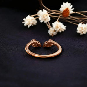 Bague ajustable en argent sterling 925 avec zircon cubique et motif pétale ouvert, design tendance, pour mariage, anniversaire, fiançailles, bijoux pour femme - Product Image 2