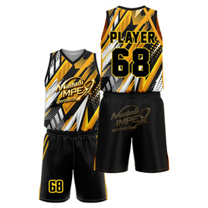 Conjunto de Camiseta de Baloncesto Sublimada con Estampado Geométrico, Cuello en V, Sin Mangas, Absorbe la Humedad, Unisex para Adultos, Todas las Temporadas, Corta, Personalizable - Product Image 2