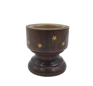 Quemador de Incienso Indio de Madera Duradero Tayyab Handicrafts, con Diseño de Estrellas Doradas, para Uso en Todas las Estaciones, Aromático, para Sándalo y Cilantro - Product Image 2
