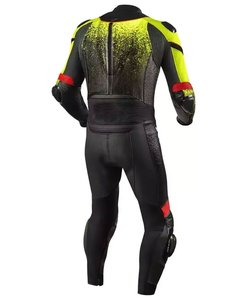 Blouson de moto en cuir noir et vert style Kawasaki Ninja, imprimé, respirant, imperméable, coupe-vent, grande taille, sur mesure, pour la course - Product Image 2