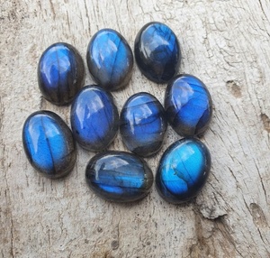 Pierre précieuse ovale en labradorite bleue naturelle, cabochon, pierre non montée pour la création de bijoux, fournisseur en gros de bijoux faits à la main - Product Image 2