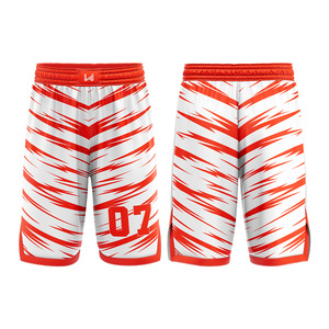 Custom 100% Polyester Basketball Shorts <b>Heat</b> Transfer Printed Plus Size Breathable Quick Dry Anti Bacterial Eco friendly - Product Image 6