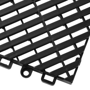 Pavimentazione Modulare 3,66m x 3,66m, 40 Pezzi, Tappetini Antiscivolo Neri in PP con Drenaggio, Pavimento in Plastica Componibile 12 Piedi - Product Image 4
