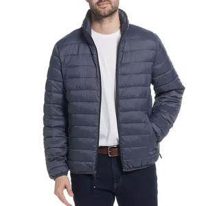 Chaqueta Acolchada de Invierno Unisex, Gruesa, 100% Nailon, con Cierre Frontal Completo, Corte Ajustado, Relleno de Algodón, Cuello Alto, Diseño de Parches, Impermeable - Product Image 3