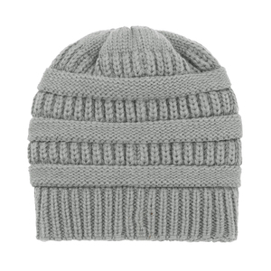 Wholesale White Knit Beanie Hat Ribbed <b>Winter</b> <b>Cap</b> Unisex Soft Warm Stretch Plain Skull <b>Cap</b> Custom Logo Hat - Product Image 5
