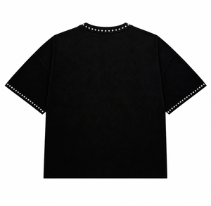 T-shirt graphique vintage pour homme 100 % coton épais à manches courtes et col rond, style streetwear, avec grand logo imprimé au dos - Product Image 2