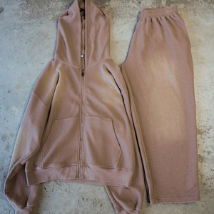 Conjunto de Sudadera con Capucha y Pantalones Deportivos con Efecto Deslavado al Sol, Estilo Vintage, para Hombre - Product Image 6