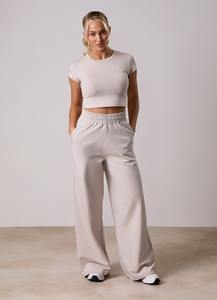 Pantalon évasé taille haute croisée style européen-américain, coupe slim décontractée, respirant, avec poches, collection printemps 2026, sur mesure - Product Image 5