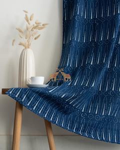 Tapis en coton imprimé à la main avec motif ethnique de feuilles, style bohème, à ombrage léger, pour salon et hôtel - Product Image 3