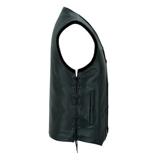 เสื้อกั๊กหนังแท้ทำมือสำหรับขี่มอเตอร์ไซค์ เสื้อกั๊กมอเตอร์ไซค์หนังหนา 3 มม. เสื้อกั๊กขี่มอเตอร์ไซค์ - Product Image 4