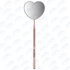 Outil d'extension de cils en acier inoxydable, miroir à cils professionnel 2.2, couleur rose, adorable forme de cœur, détachable - Product Image 3