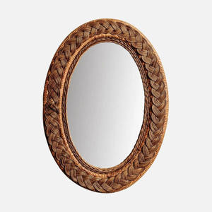 Adorno de Pared Colgante de Mimbre Estilo Bohemio, Diseño Floral, Decoración para Dormitorio, Hecho en Vietnam, Varios Piezas - Product Image 4