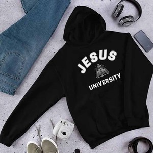 Sweat à capuche d'hiver unisexe et pour jeunes, en molleton de coton, col rond, avec broderie chenille, effet délavé, logo personnalisé, Jesus God Is Good, Fabricant - Product Image 6