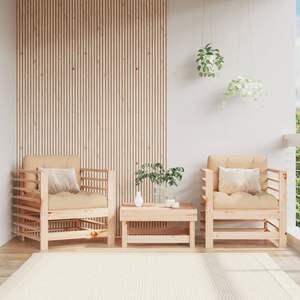 Silla de Jardín de Madera de Pino Natural Sólida, Diseño Modular Mediano - Product Image 1