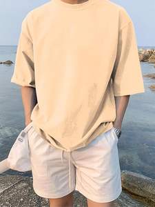 Nouvel Arrivage T-shirt Homme de Luxe en Coton 350g de Haute Qualité, Coupe Oversize à Épaules Tombantes, Style Streetwear Personnalisé et Lourd - Product Image 2