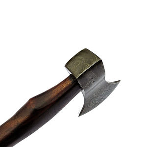 Burraq Custom Damascus Steel Tomahawks <b>Axe</b> Head Rosewood <b>Handle</b> Leather 15-Inch Overall Length Camping Hunting DIY Industrial - Product Image 3