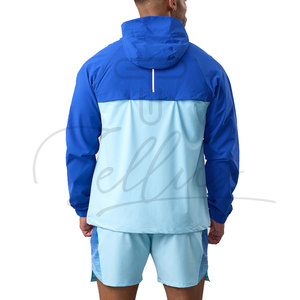 Wholesale High Quality Plain Men Windbreaker <b>Jacket</b> and <b>Short</b> Set Custom Tracksuit With Custom Design sets 2026 - Product Image 2