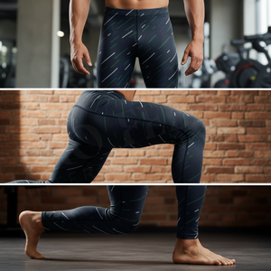 Breathable Stretch Wear Workout Yoga Men Compression Running Leggings Custom Quick Dry Gym Tights Sports Fitness Training Pants - Product Image 4